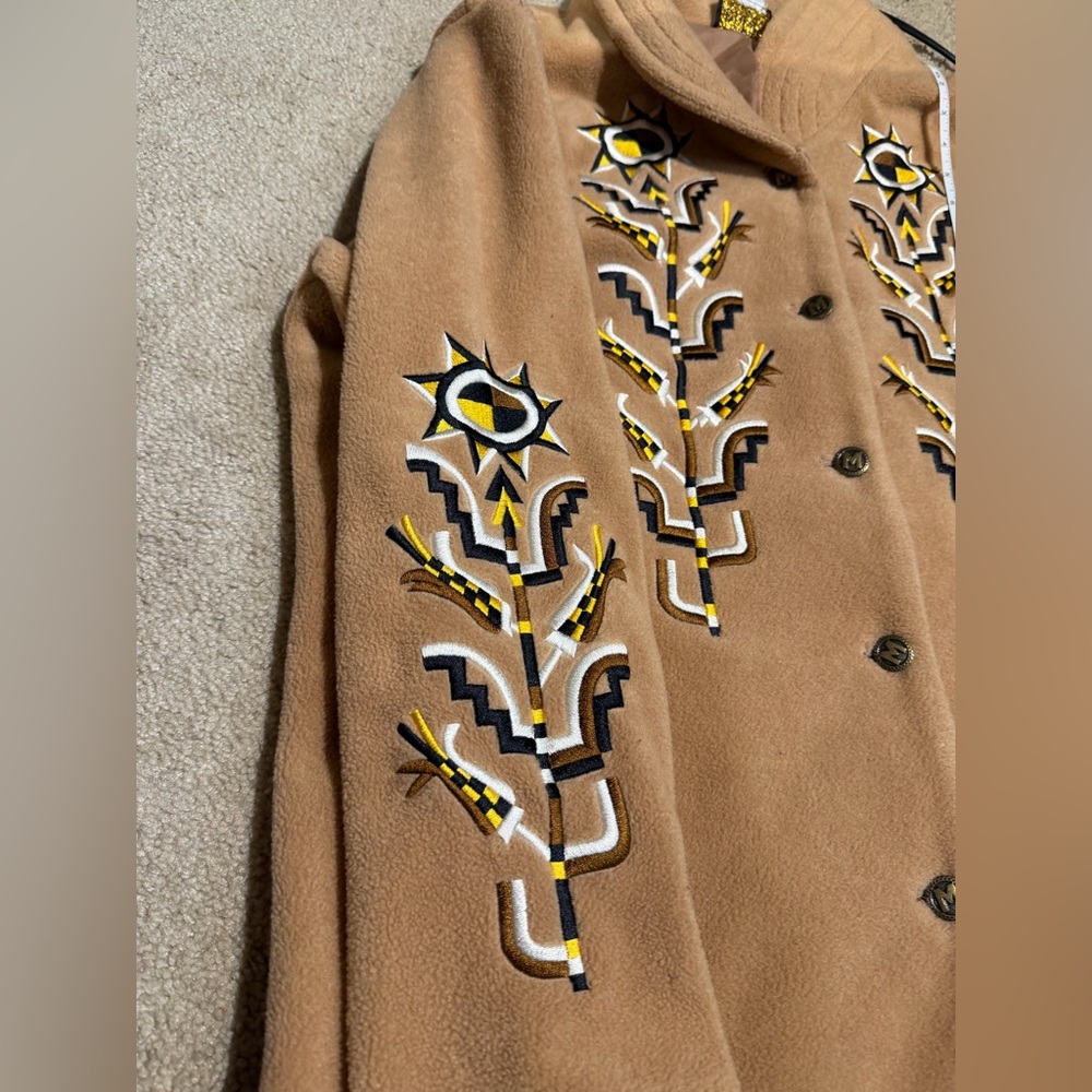 Vintage Bob Mackie Wearable Art Embroidered Fleec… - image 8